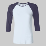 Ladies' Stretch Rib 3/4-Sleeve Contrast Raglan T-Shirt